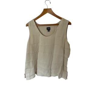 Eileen fisher Tank Silk And Spandex Ivory Size 1x